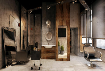 Оформление салона красоты в стиле Лофт