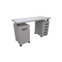 Стол маникюрный с 2 тумбами "ПТ-01"