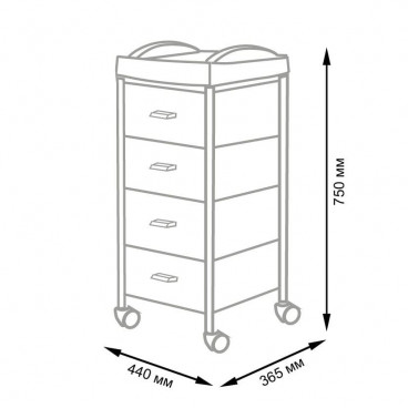 Тележка парикмахерская "Алана-04"