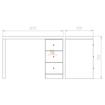 Маникюрный стол белый глянец