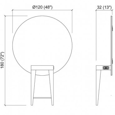 Зеркало парикмахерское "Madison Round"
