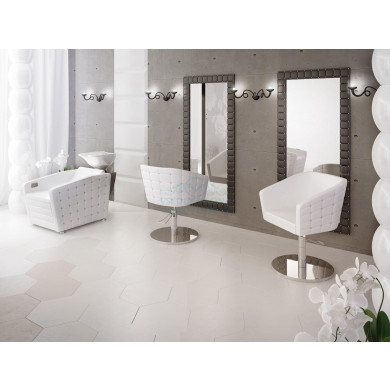 Мужское зеркало барбер "Гламрок" с полкой