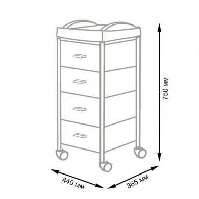 Тележка парикмахерская "Алана-04"